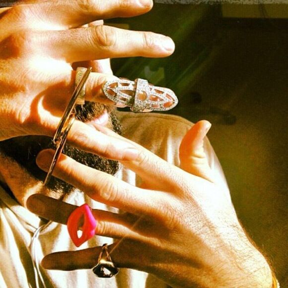 NWT CC Skye 18K Gold Long Horn Snake Sculptural Abstract Statement Spike Ring 7 - Picture 2 of 7